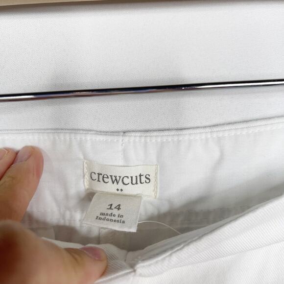 J Crew Crewcuts Girls 14 Set of 2 White Everyday Chino Shorts Cotton Adjustable - Picture 6 of 15
